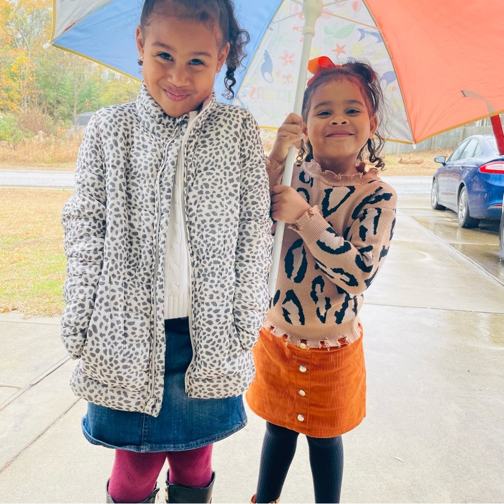 Toddler girl cheetah printed sweater